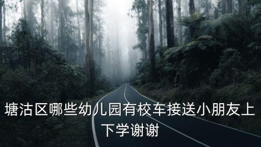 塘沽區哪些幼兒園有校車接送小朋友上下學謝謝