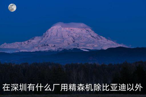在深圳有什么廠用精森機除比亞迪以外
