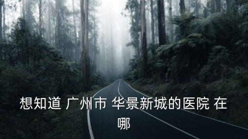 想知道 廣州市 華景新城的醫院 在哪