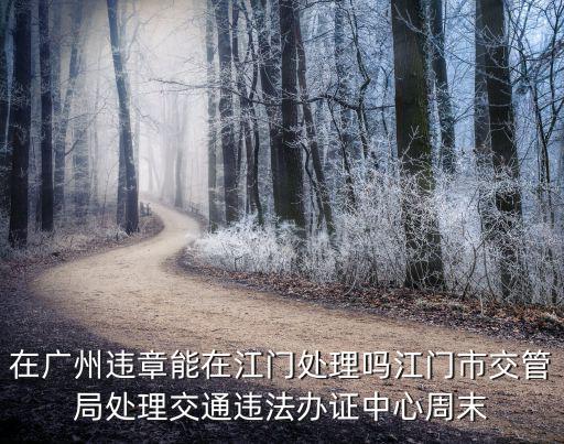 在廣州違章能在江門處理嗎江門市交管局處理交通違法辦證中心周末