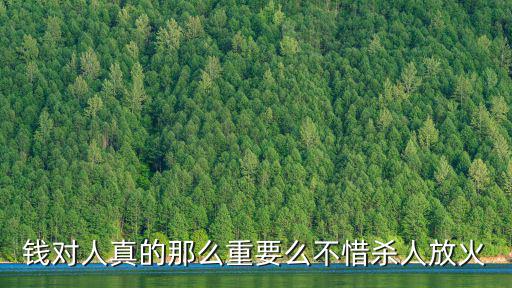 錢對(duì)人真的那么重要么不惜殺人放火