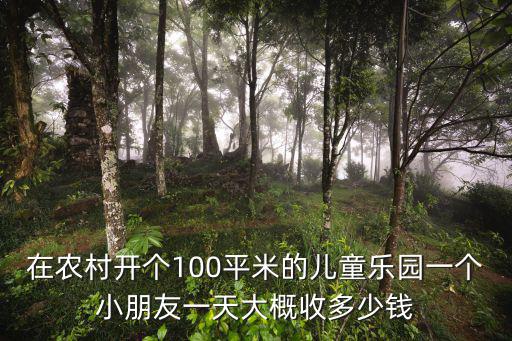 兒童樂園100平方投資多少錢，100平方米的親子游樂園投資多少錢