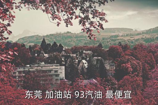 東莞 加油站 93汽油 最便宜