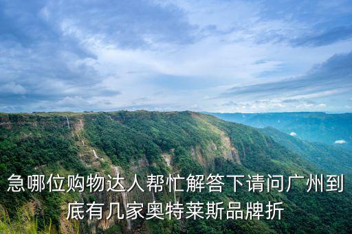 急哪位購(gòu)物達(dá)人幫忙解答下請(qǐng)問(wèn)廣州到底有幾家?jiàn)W特萊斯品牌折