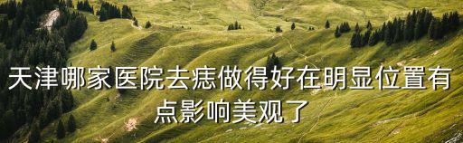 天津市第五中心醫院祛痣，天津哪家醫院去痣做得好在明顯位置有點影響美觀了