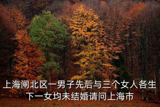 上海閘北區一男子先后與三個女人各生下一女均未結婚請問上海市