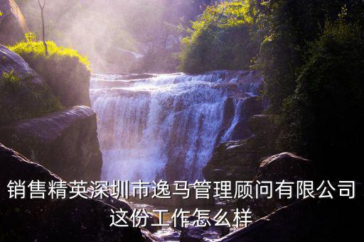 銷售精英深圳市逸馬管理顧問有限公司這份工作怎么樣