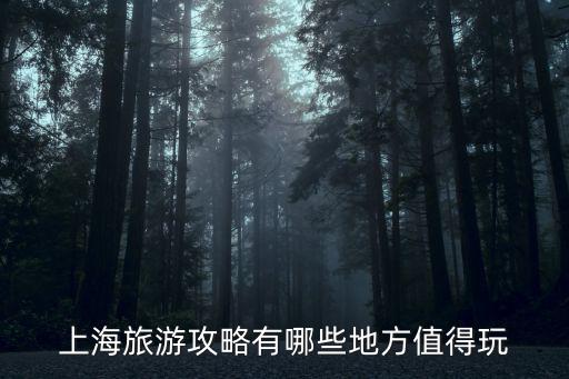 上海旅游攻略有哪些地方值得玩