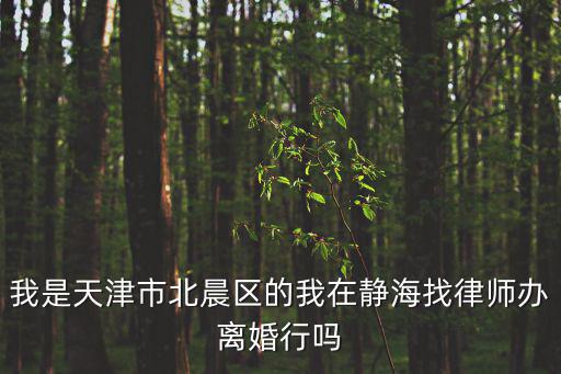 我是天津市北晨區的我在靜海找律師辦離婚行嗎