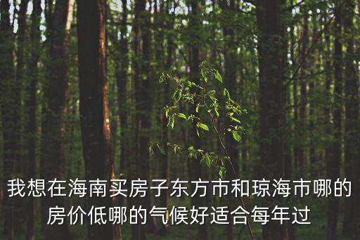 海南房價哪個縣最低，2017海南房價什么地方最便宜