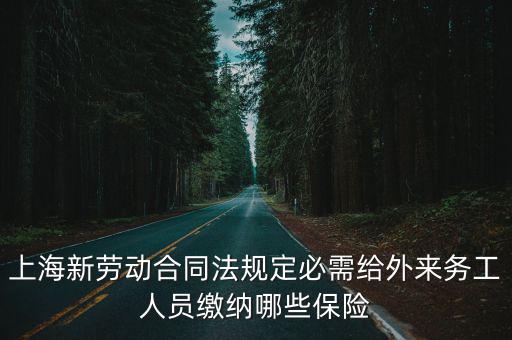 上海新勞動合同法規定必需給外來務工人員繳納哪些保險