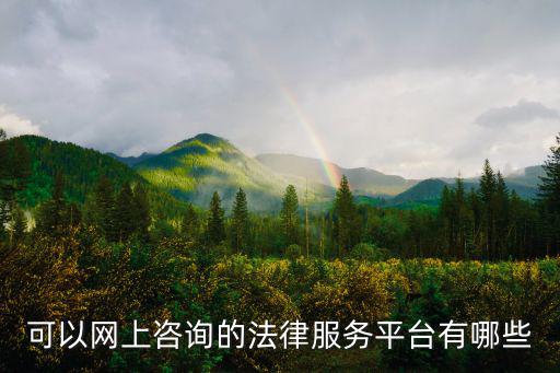 可以網(wǎng)上咨詢的法律服務(wù)平臺有哪些