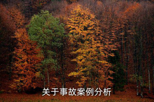 關于事故案例分析