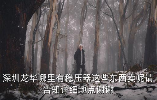 深圳龍華哪里有穩壓器這些東西賣呢請告知詳細地點謝謝