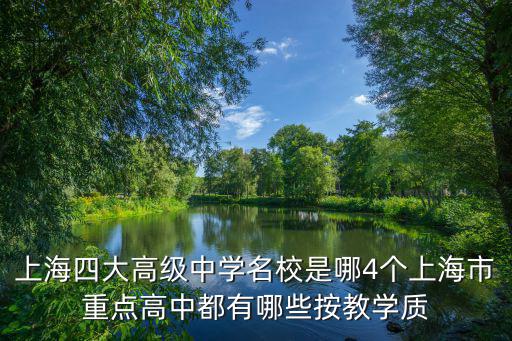 上海四大高級中學名校是哪4個上海市重點高中都有哪些按教學質