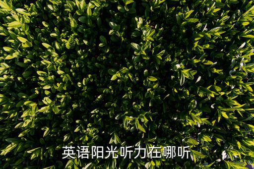 英語陽光聽力在哪聽