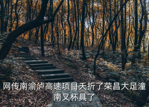 網傳南渝瀘高速項目夭折了榮昌大足潼南又杯具了