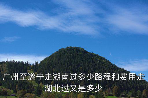 廣州至遂寧走湖南過多少路程和費用走湖北過又是多少