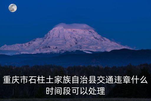 重慶市石柱土家族自治縣交通違章什么時間段可以處理