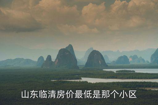 山東臨清房價(jià)最低是那個(gè)小區(qū)