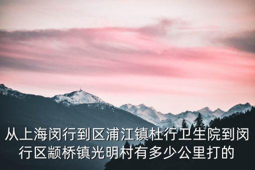 上海市閔行區(qū)浦江鎮(zhèn)杜行敬老院，上海浦江鎮(zhèn)談中路那里的敬老院叫什么