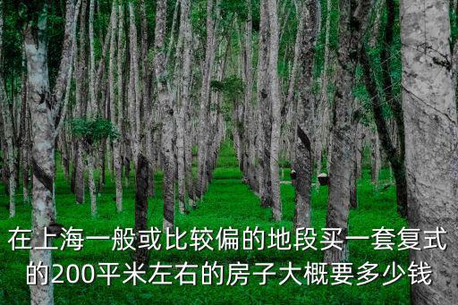 上海復式公寓售價50萬，二手房50萬分期付款兩層首付多少錢