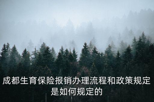 成都生育保險(xiǎn)報(bào)銷辦理流程和政策規(guī)定是如何規(guī)定的