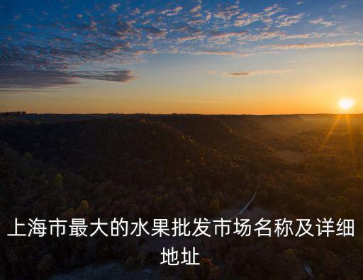 上海市最大的水果批發(fā)市場名稱及詳細(xì)地址