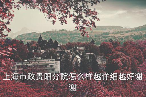 上海市政貴陽分院怎么樣越詳細越好謝謝