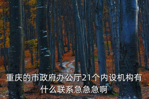 重慶的市政府辦公廳21個內設機構有什么聯系急急急啊