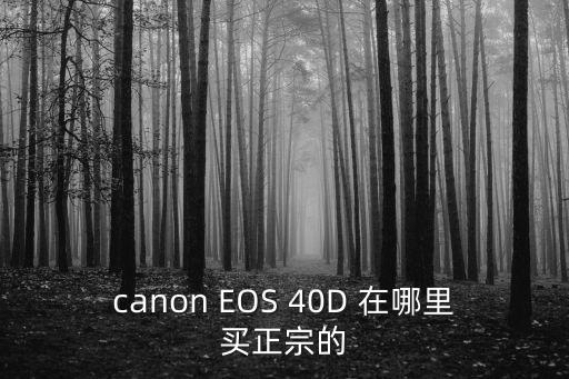 canon EOS 40D 在哪里買正宗的