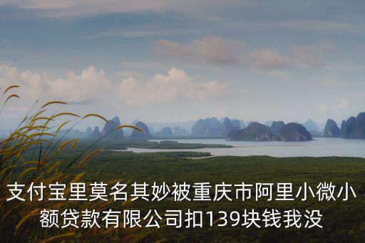 支付寶被重慶市螞蟻小微扣款，昨天上午支付寶莫明被重慶市螞蟻小微小貸扣1仠多元錢