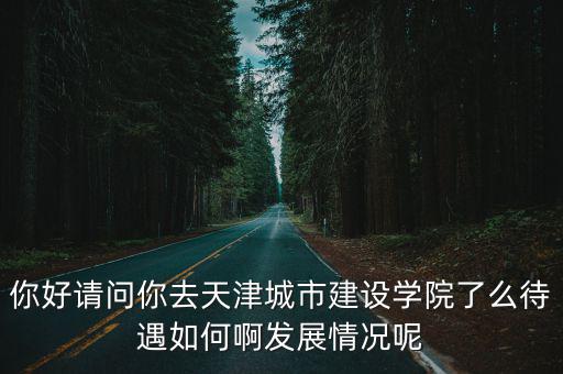 你好請問你去天津城市建設學院了么待遇如何啊發展情況呢