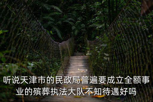聽說天津市的民政局普遍要成立全額事業的殯葬執法大隊不知待遇好嗎