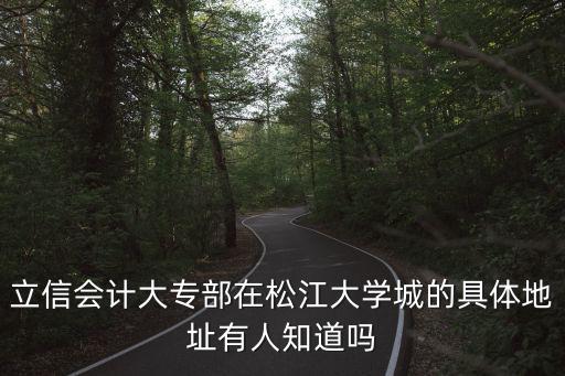 上海市松江區大學城具體地址，松江大學城屬于哪個鎮