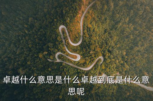 zhuoyue,卓越的意思是什么?