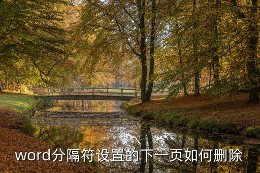 刪除分隔符,怎么刪除分頁符?