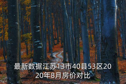 最新數據江蘇13市40縣53區2020年8月房價對比