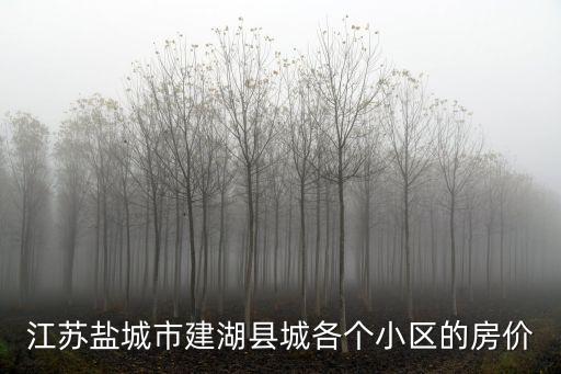江蘇鹽城市建湖縣城各個小區的房價