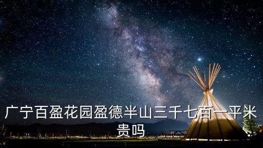 廣寧百盈花園盈德半山三千七百一平米貴嗎