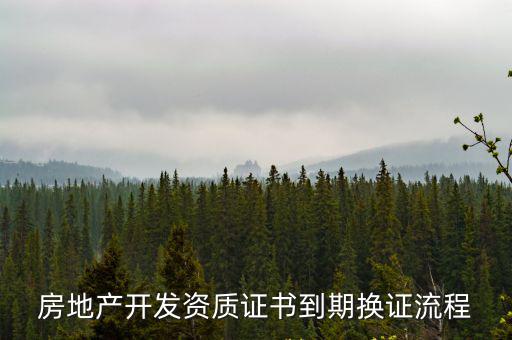 房地產開發資質證書到期換證流程