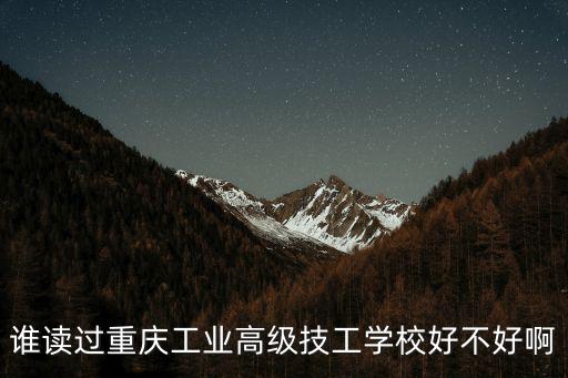 誰讀過重慶工業高級技工學校好不好啊