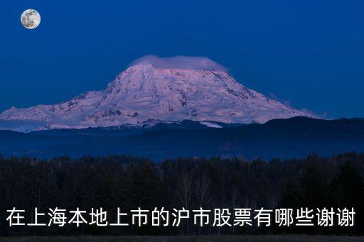 上海市本地上市公司，在上海本地上市的滬市股票有哪些謝謝