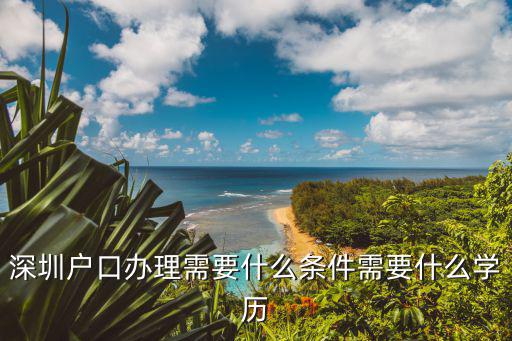 深圳戶口辦理需要什么條件需要什么學歷