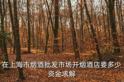 在上海市煙酒批發(fā)市場開煙酒店要多少資金求解