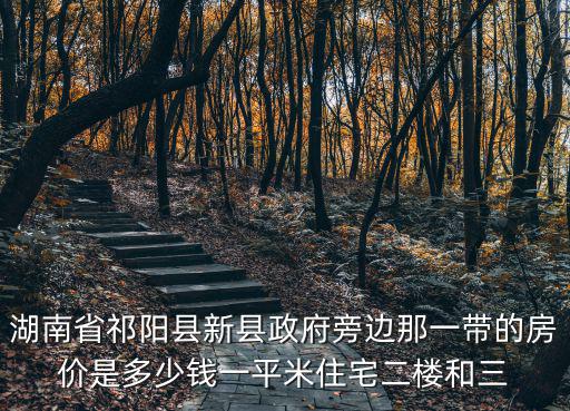 湖南省祁陽縣新縣政府旁邊那一帶的房價是多少錢一平米住宅二樓和三