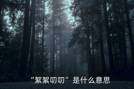 “絮絮叨叨”是什么意思