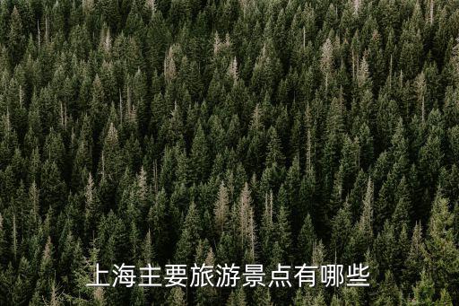 上海主要旅游景點(diǎn)有哪些