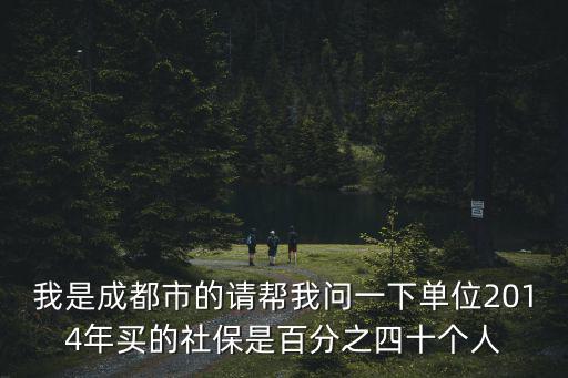 我是成都市的請幫我問一下單位2014年買的社保是百分之四十個人