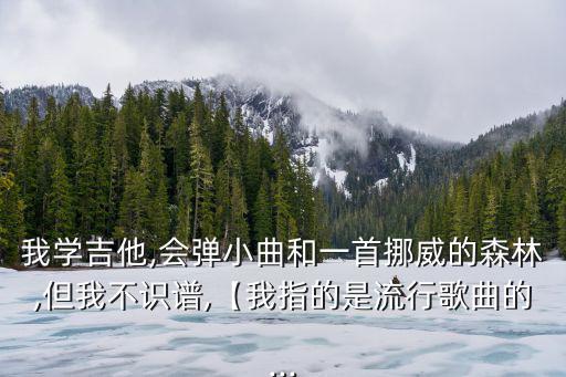 挪威森林吉他譜,音符不是箭頭!